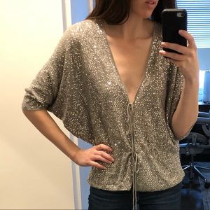 LaROK cashmere sequin top